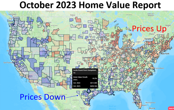 Austin, TX in Free Fall. Home Prices Continue to Drop.